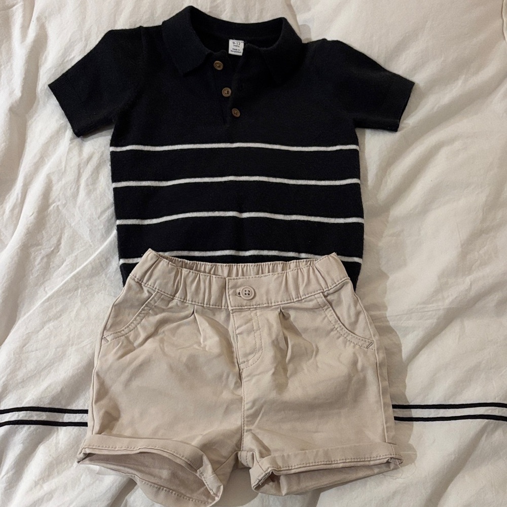 Marks & Spencer Black and Beige Kids Matching Set